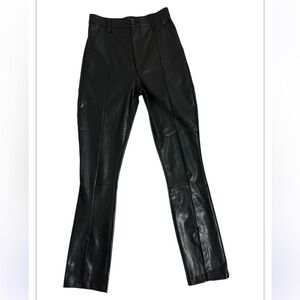 Abercrombie & Fitch Black Skinny high rise Pants faux leather size 27/4